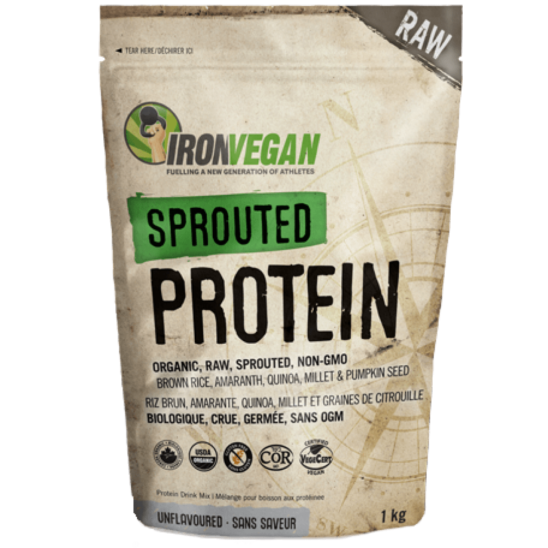 Iron Vegan Sprouted Protein Unflavoured 1 kg - Nature's Source Inc