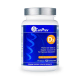 CanPrev D3 Organic Coconut Oil 1000 IU, 120 Softgels - Bone Health Support, Improved Absorption of Calcium and Phosphorus, Maintains Healthy Skin - Nature's Source Inc