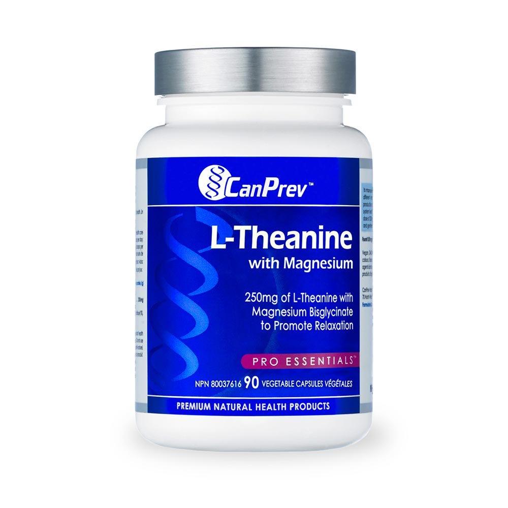 CanPrev L - Theanine With Magnesium 90 Vegan Capsules - Support Relaxation Without Causing Drowsiness, Promote Sense Of Mental Calmness, And May Help Manage Everyday Stressors, Improve Concentration And Focus - Nature's Source Inc