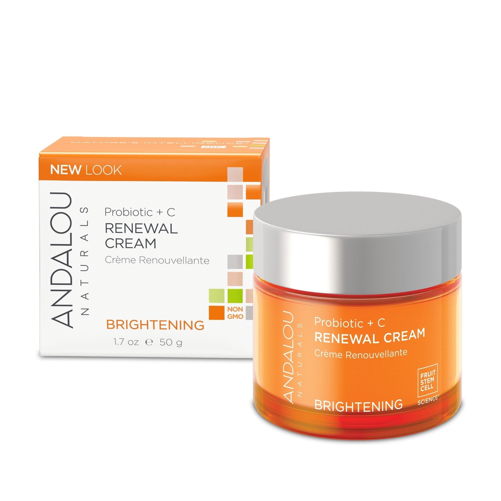 Andalou Naturals Probiotic + C Renewal Cream - 50 grams - Nature's Source Inc