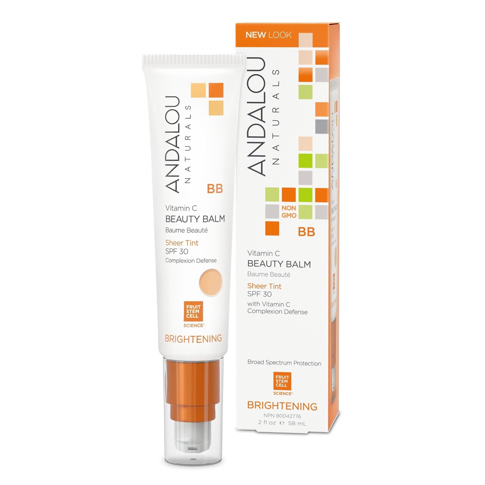 Andalou Naturals Sheer Tint SPF 30 Brightening Vitamin C Beauty Balm - 58ml - Nature's Source Inc