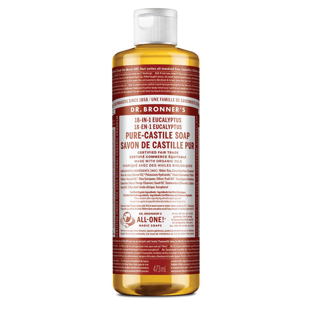 Dr. Bronner's 18 - in - 1 Hemp Eucalyptus Pure Castille Soap - 472ml - Nature's Source Inc