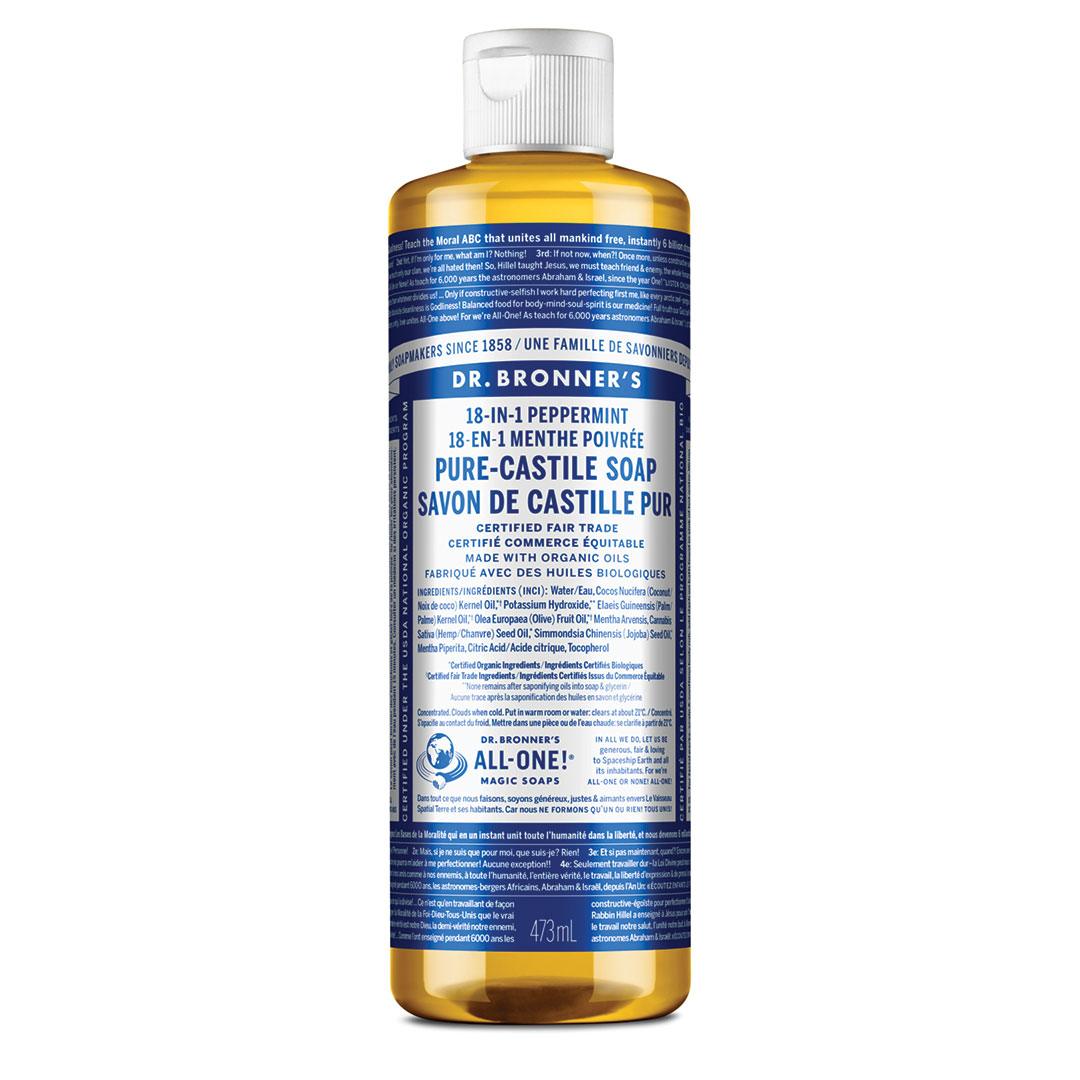 Dr. Bronner's Lotion Pure Castile Soap Peppermint 472ml - Nature's Source Inc