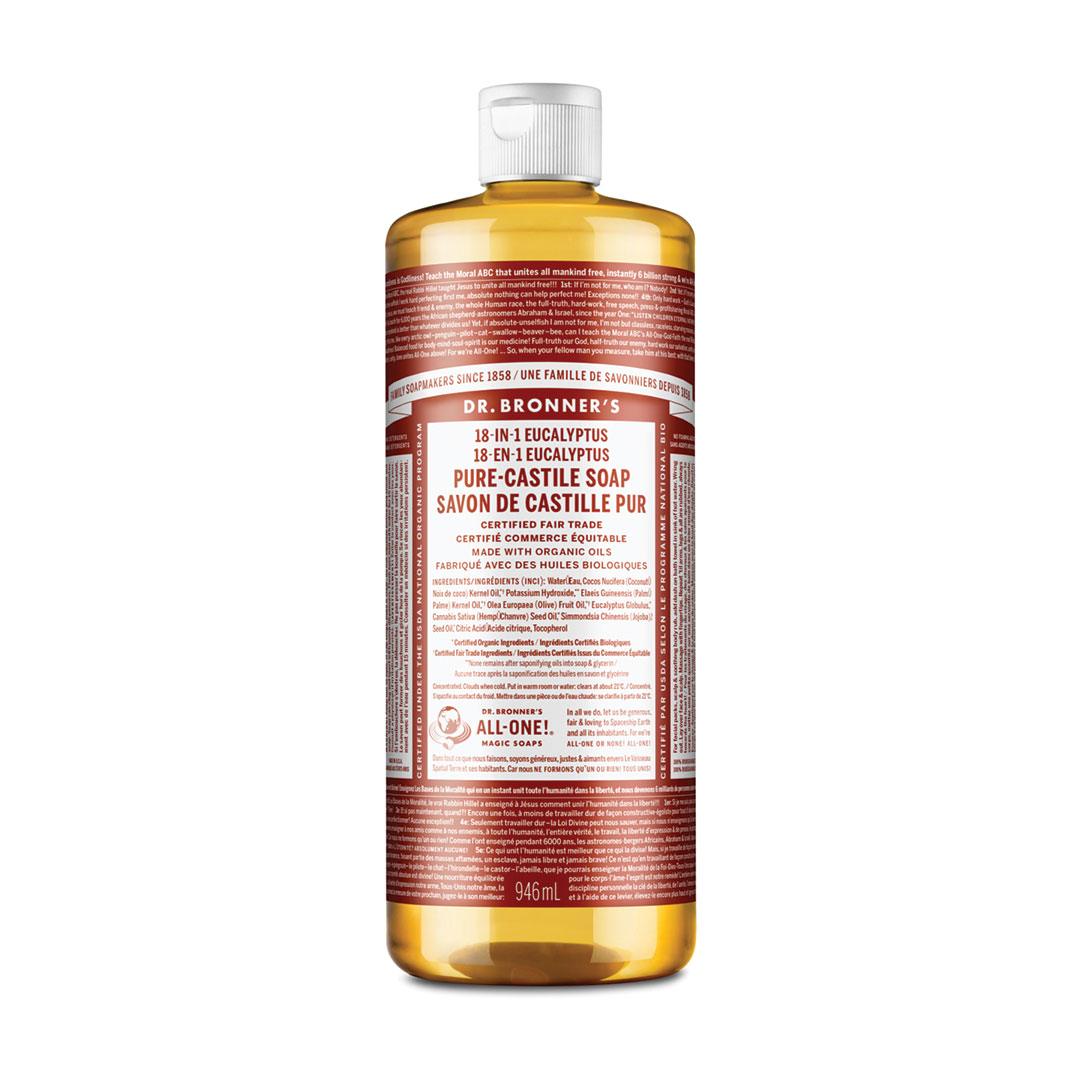 Dr. Bronner's Pure Castile Soap Eucalyptus 946ml - Nature's Source Inc