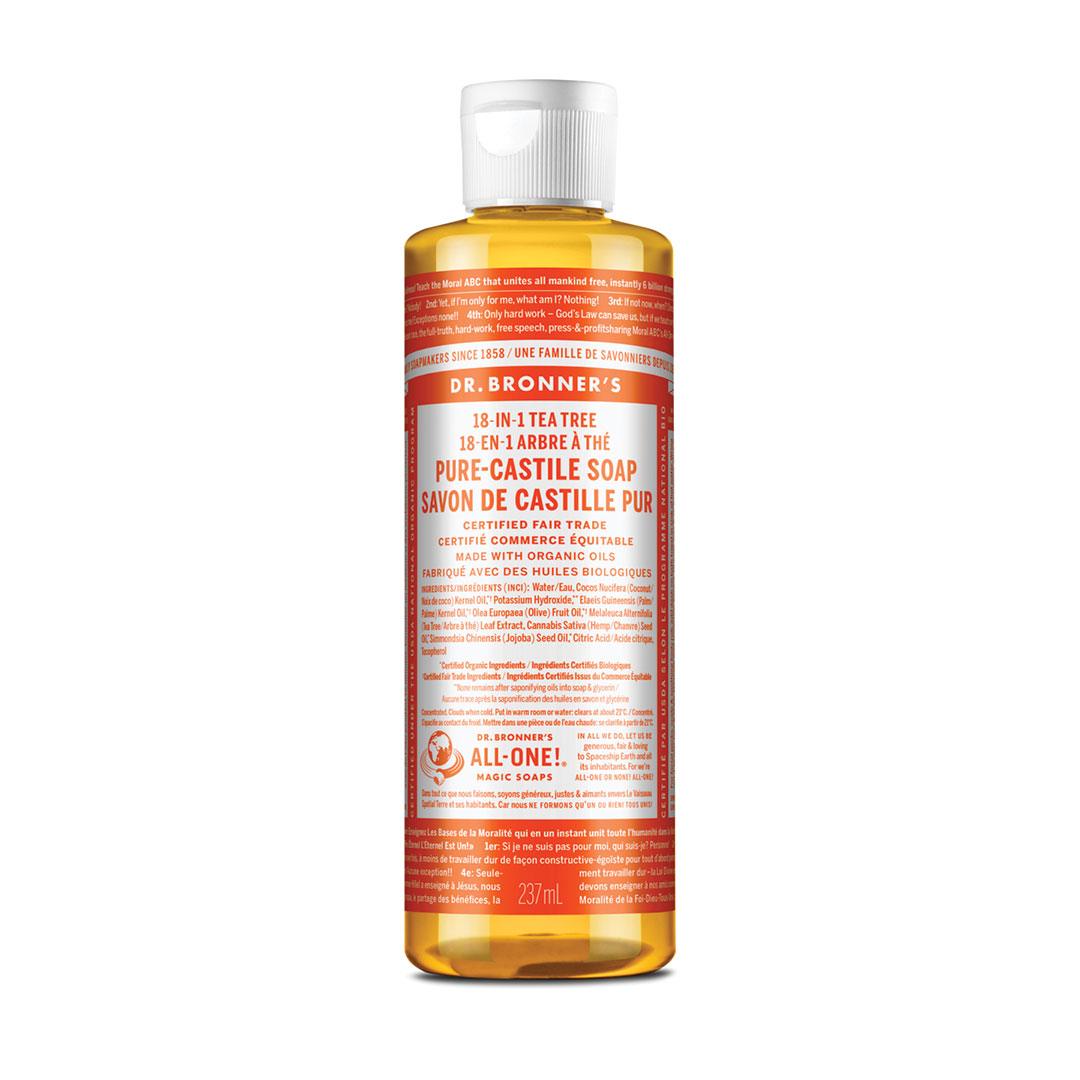 Dr. Bronner's Pure Castile Soap Tea Tree 237ml - Nature's Source Inc