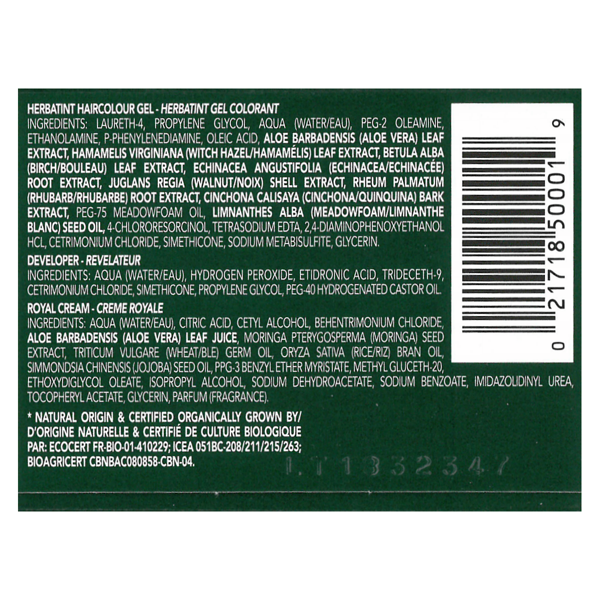 Herbatint N 1 Black 135ml - Nature's Source Inc