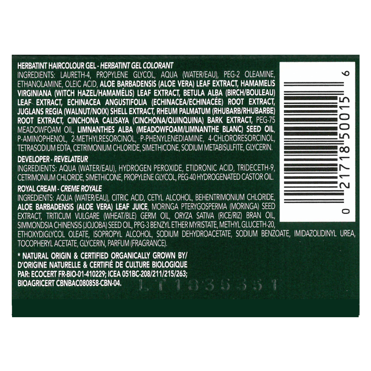 Herbatint D 8 Light Golden Blonde 135ml - Nature's Source Inc