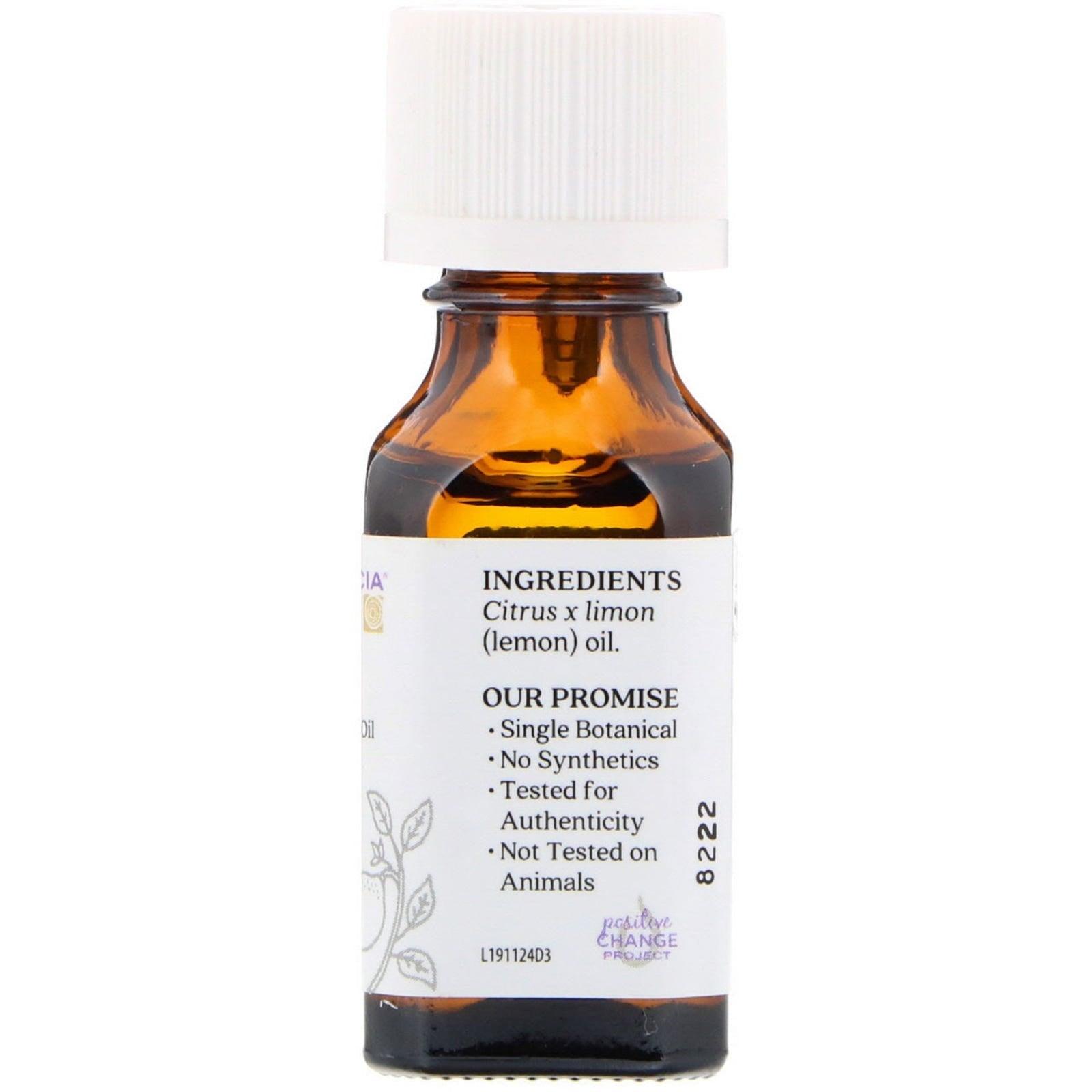 Aura Cacia Organic Lemon Essential Oil 7.4 ml - Nature's Source Inc