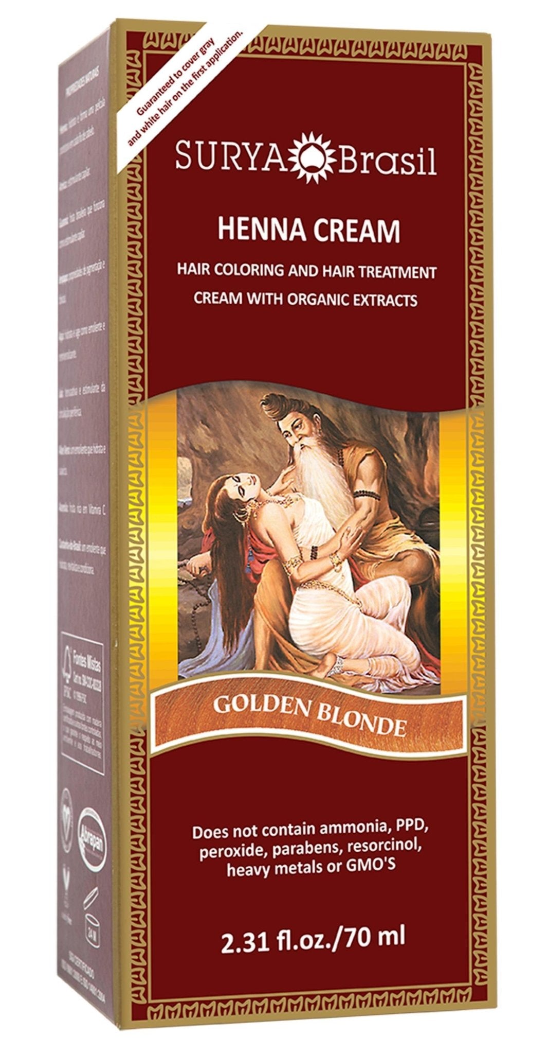 Surya Brasil Henna Cream Golden Blonde 70ml - Nature's Source Inc
