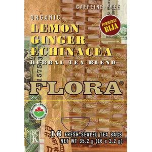 Flora Lemon Ginger Echinacea Tea 16 Bags - Nature's Source Inc
