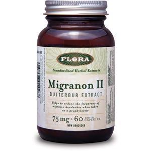 Flora Migranon II Butterbur Extract 75mg 60 Capsules - Nature's Source Inc