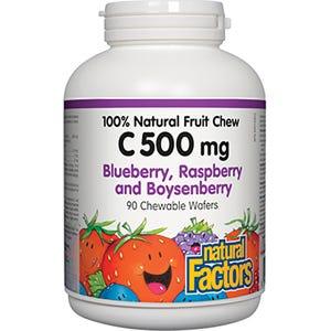 Natural Factors C 500mg Chew Berry 90c - Nature's Source Inc