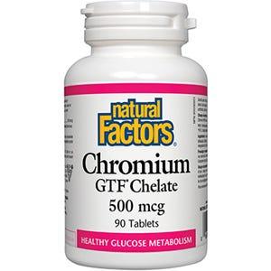 Natural Factors Chromium GTF Chelate 500 mcg 90t - Nature's Source Inc