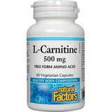 Natural Factors L - Carnitine 500mg 60c - Nature's Source Inc