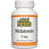 Natural Factors Melatonin 3 mg Peppermint 180 Tablet - Nature's Source Inc