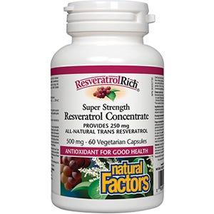 Natural Factors ResveratrolRich Super 500 mg 60vc - Nature's Source Inc