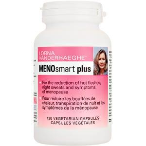 Smart Solutions Menosmart Plus, 120 Vegan Capsules - Sage and Black Cohosh, Relieves Menopause Symptoms, Reduces Hot Flashes & Night Sweats - Nature's Source Inc