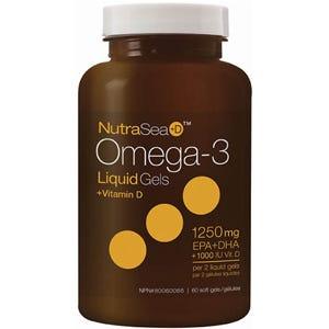 NutraSea+D Liquid Gels Mint 60lg - Nature's Source Inc