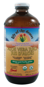 Lily of the Desert Aloe Juice Whole Leaf Preservative Free Glass 946ml - Nature's Source Inc