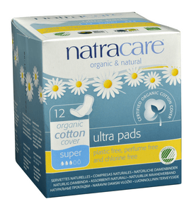Natracare Ultra Pads W - Wings Super 12 count - Nature's Source Inc