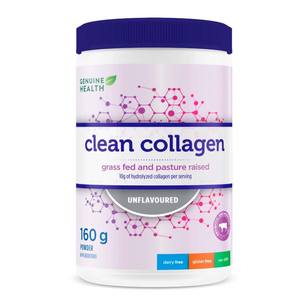 Genuine Health Clean Collagen Bovine Unflavoured 160g - Nature's Source Inc