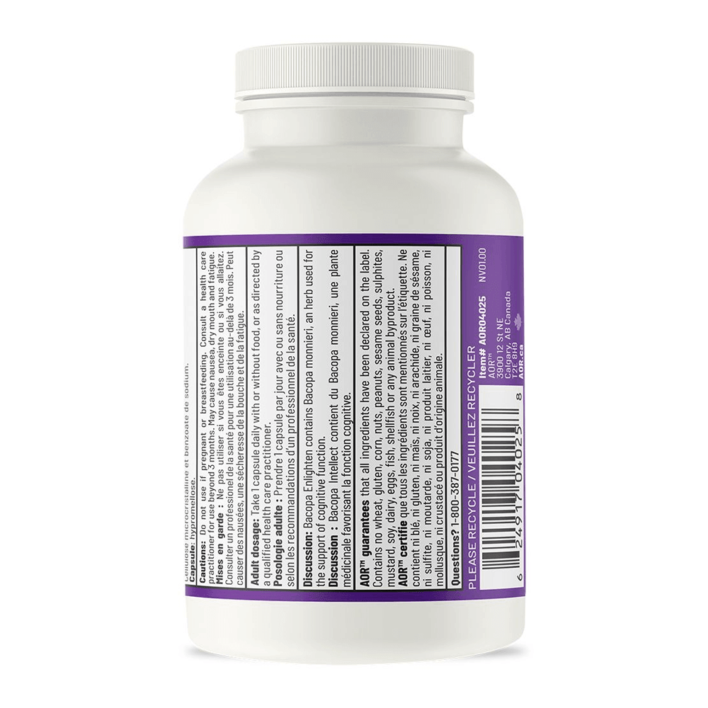 AOR Bacopa Enlighten 60 Veg - Caps - Nature's Source Inc