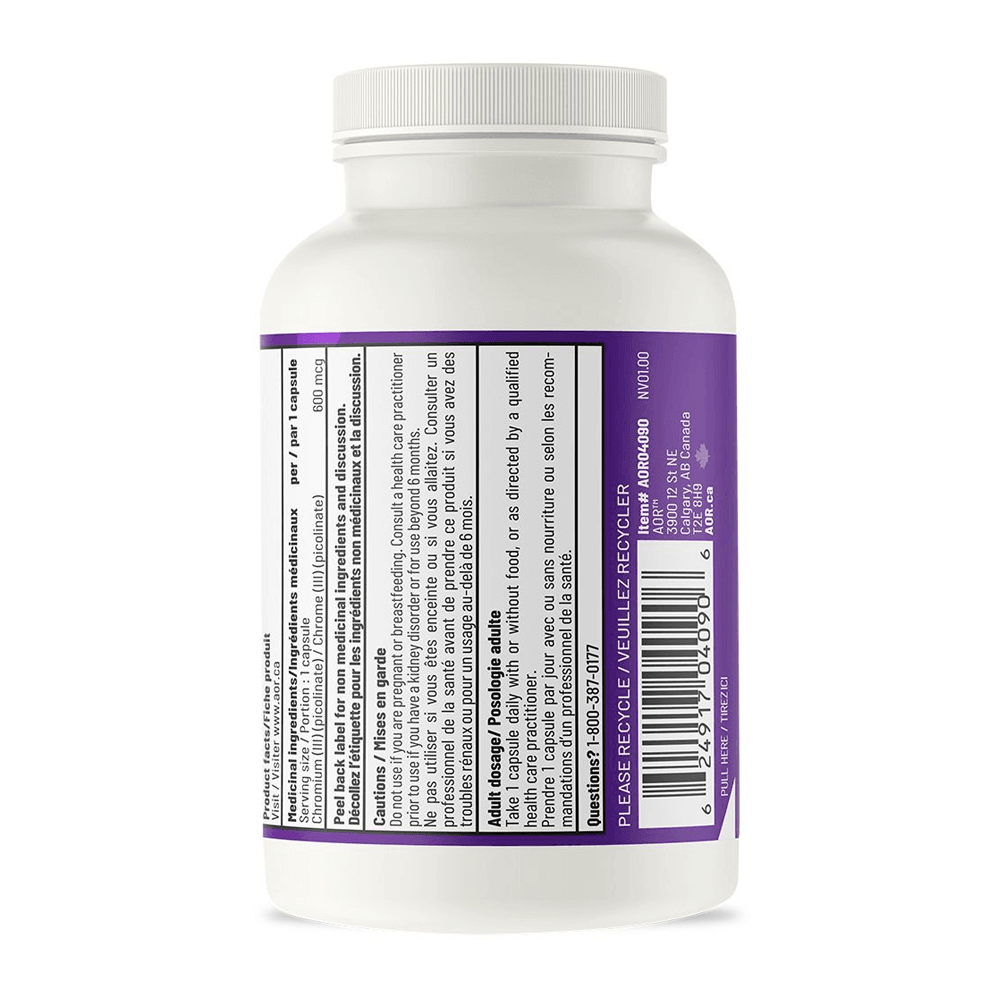 AOR Chromium Picolinate 90 Veg - Caps - Nature's Source Inc