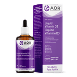 AOR Vitamin D3 Liquid (Adult), 100ml - Helps in Absorption, Support Immune System and Bone Growth, Reduces inflammation - Nature's Source Inc