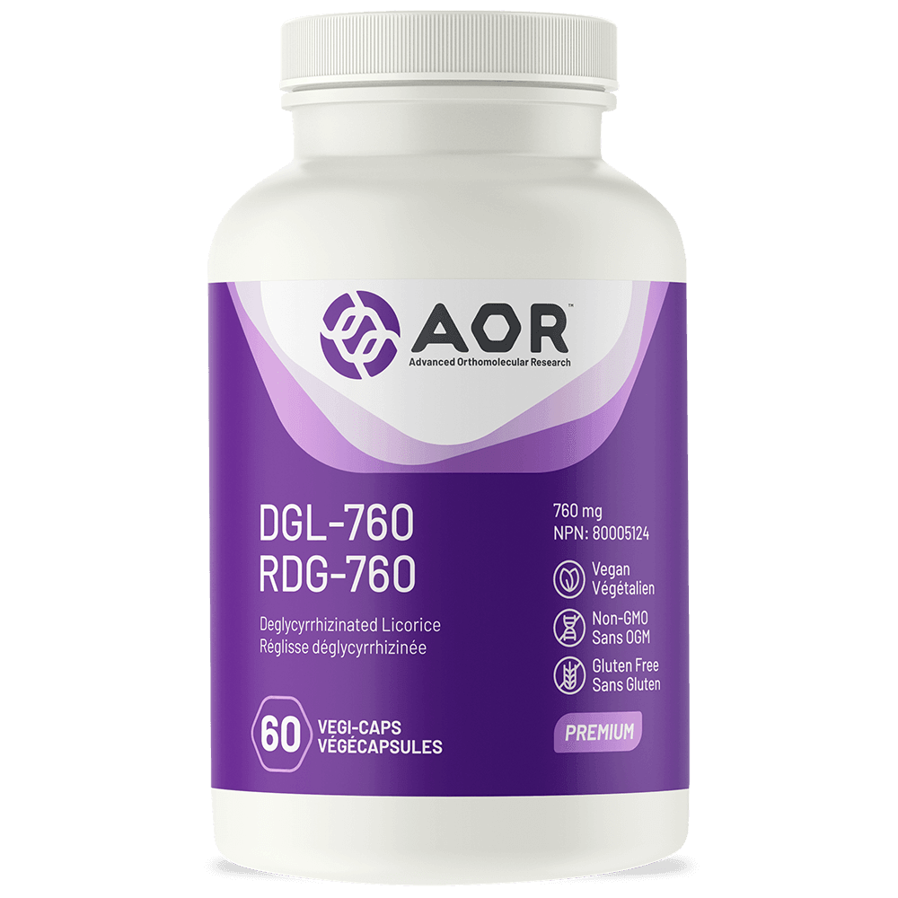 AOR DGL 760mg 60 Veg - Caps - Nature's Source Inc