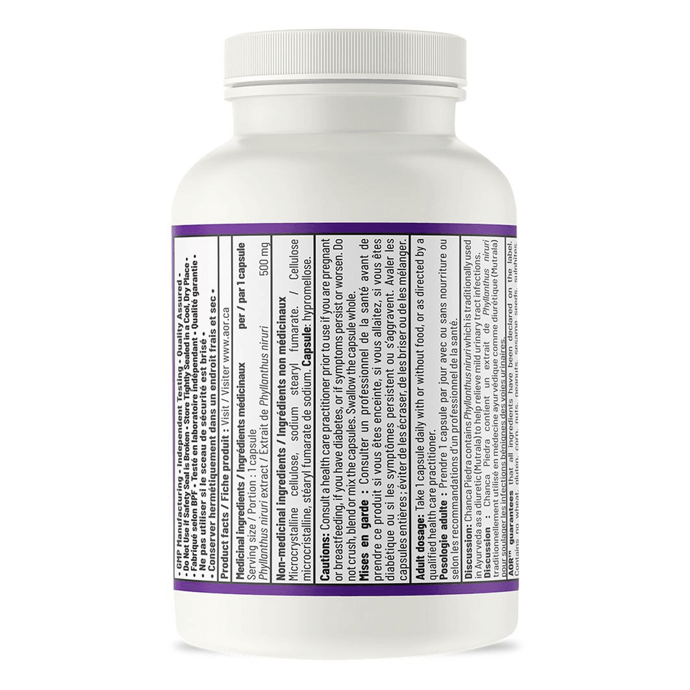 AOR Chanca Piedra 90 Vegan Capsules - Supports Kidney, Liver, And Gall Bladder Health, Helps Eliminate Gallstones And Kidney Stones, Protects Liver From Toxins, An Effective Dose Of A Traditional Remedy - Nature's Source Inc
