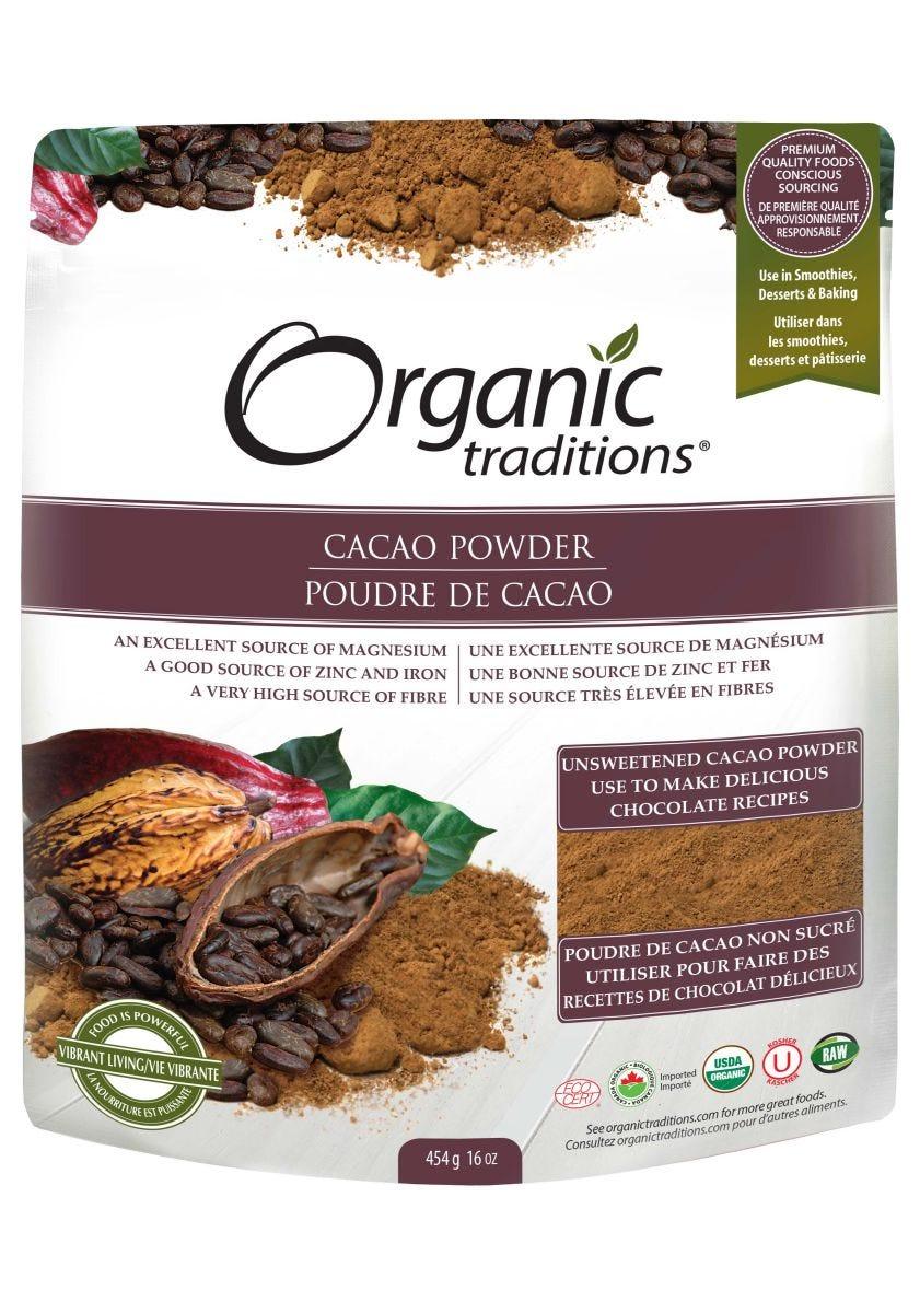 Organic Traditions Cacao Powder - 454g - Nature's Source Inc
