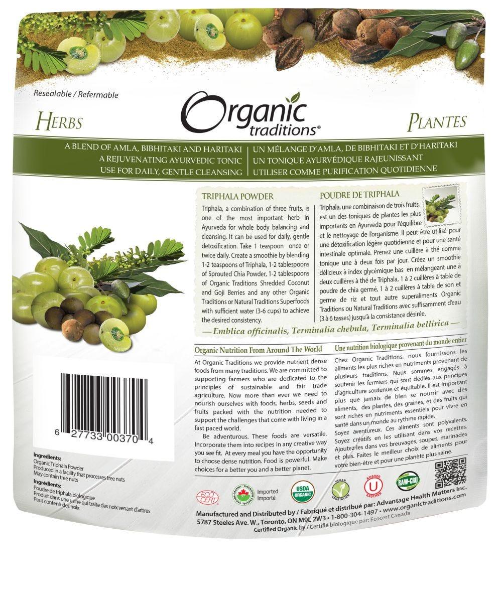 Organic Traditions Triphala Powder - 200g - Nature's Source Inc