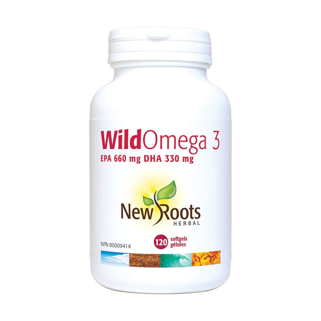 New Roots Wild Omega 3 EPA 660 Mg DHA 330 Mg 120 Softgels - Nature's Source Inc