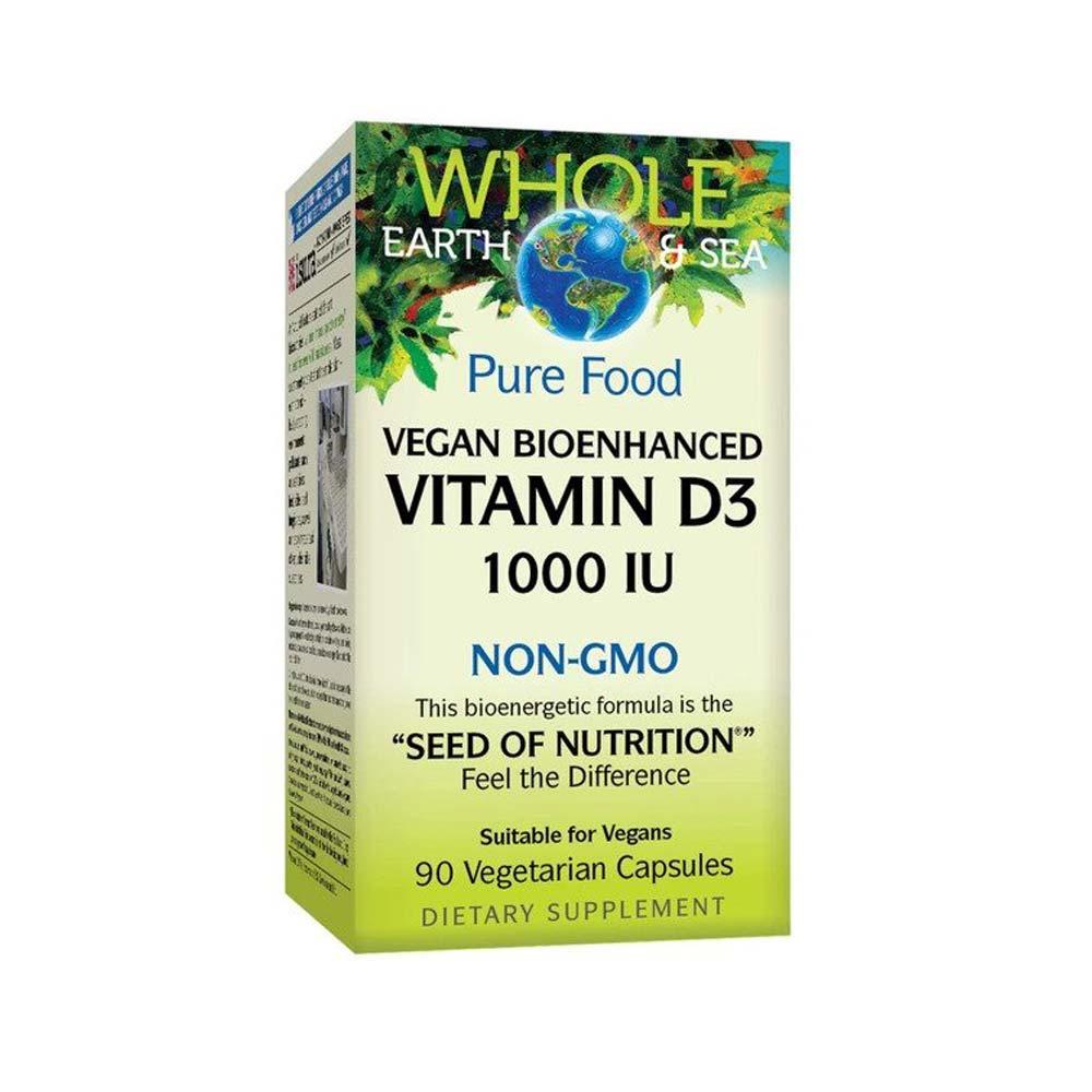 Natural Factors Vegan Vitamin D3 1000 IU - 90 Veggie Capsules - Nature's Source Inc