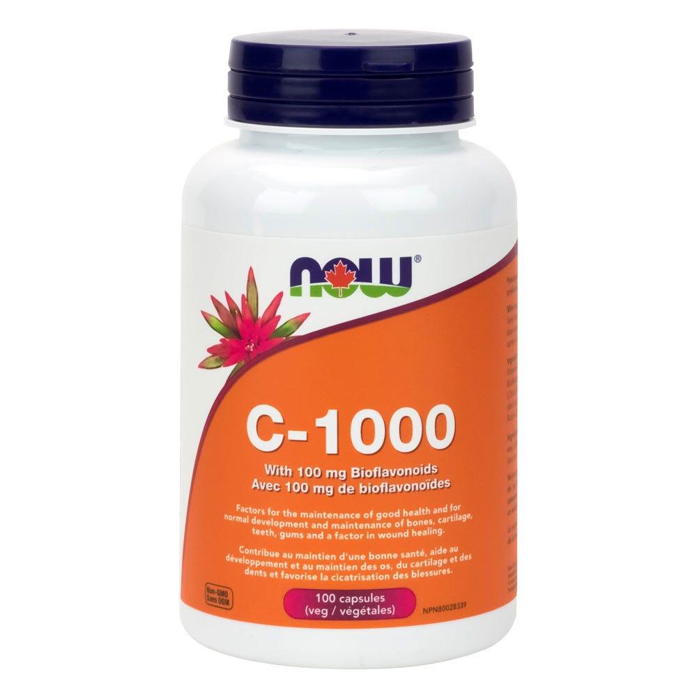 Now Vitamin C 1000 mg with Bioflavonoids 100 Capsules - Nature's Source Inc