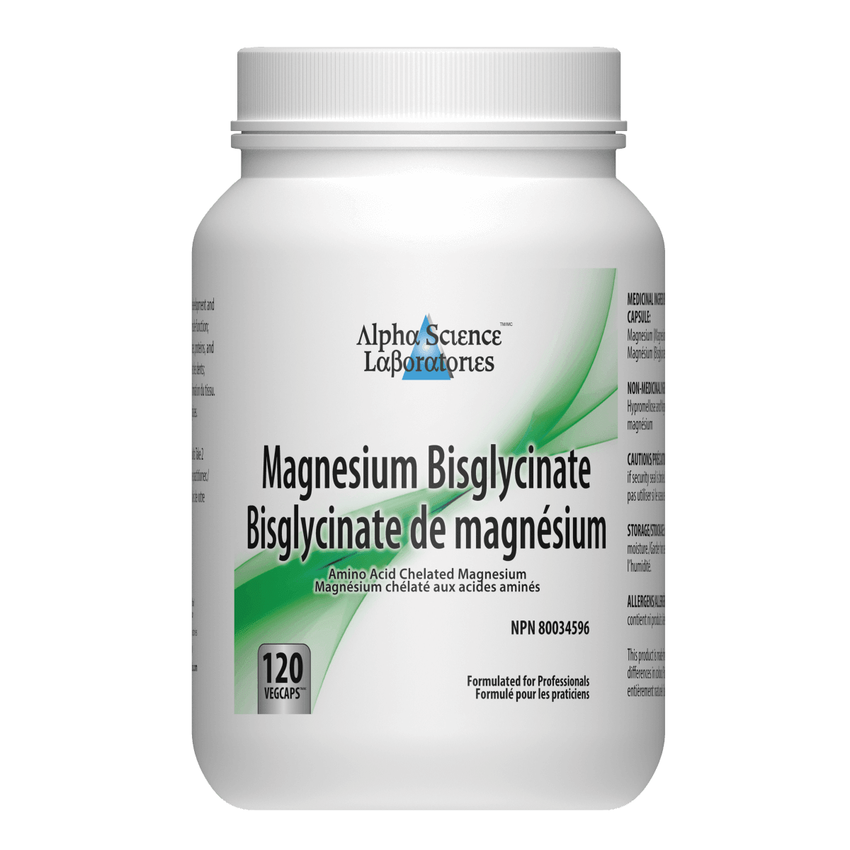 Alpha Science Magnesium Glycinat 120 Veg - Caps - Nature's Source Inc