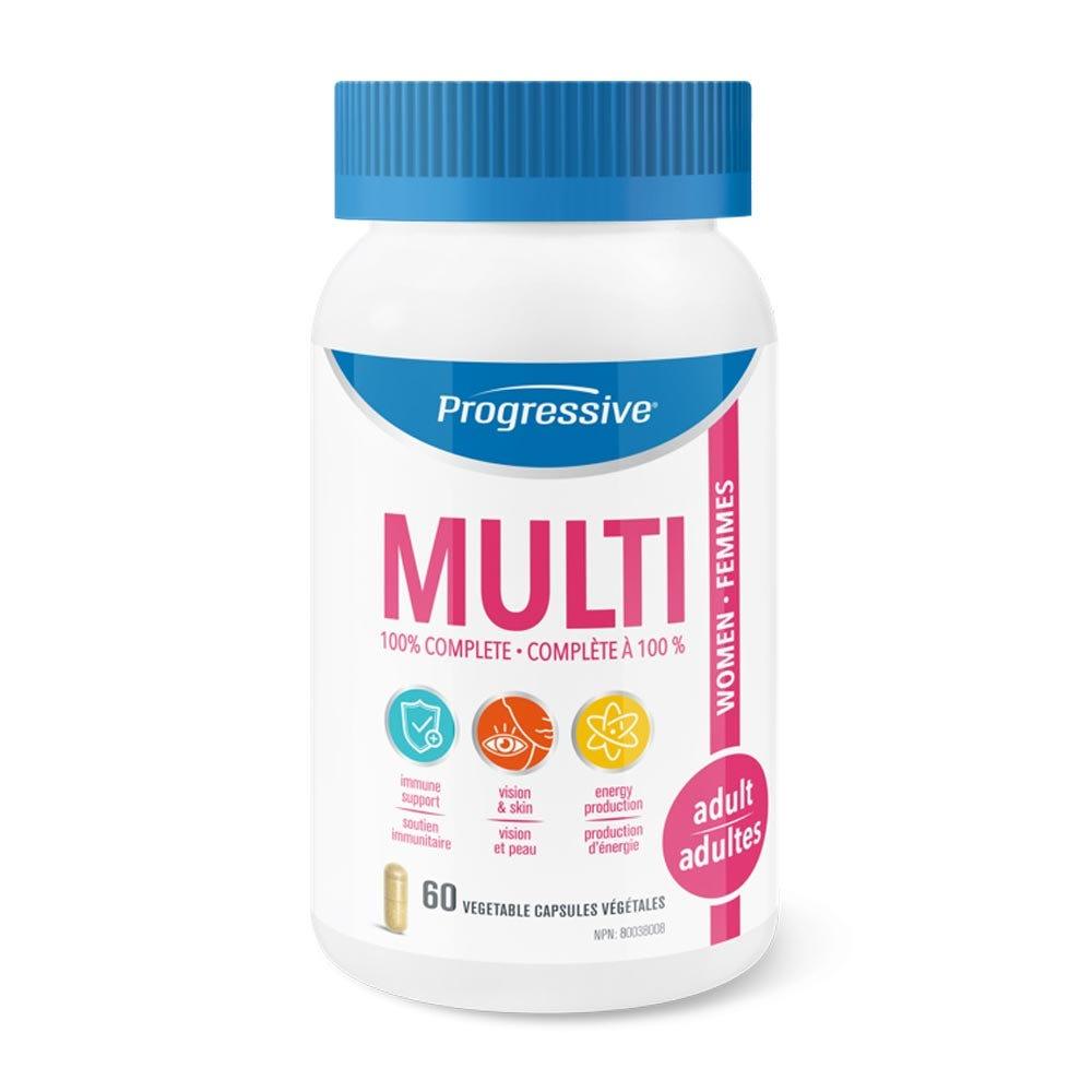 Progressive Adult Women MultiVitamins - 60 Veg Capsules - Nature's Source Inc