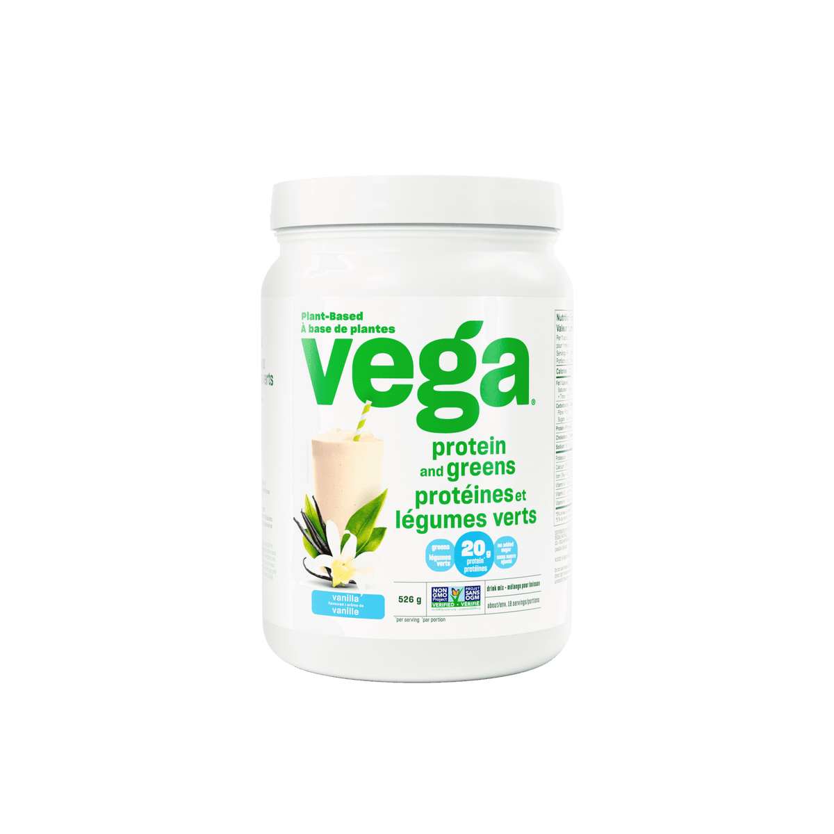 Vega Protein & Greens Vanilla 526g - Nature's Source Inc