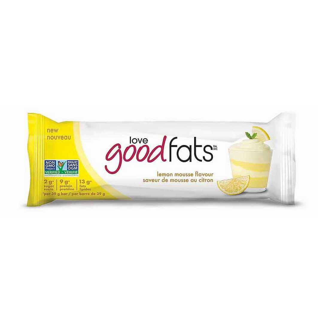 Love Good Fats Lemon Mousse Keto - Friendly Bar - 39g - Nature's Source Inc
