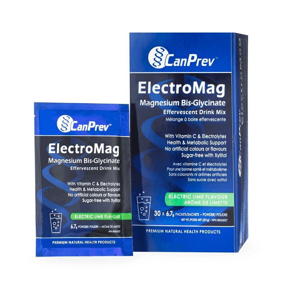 CanPrev ElectroMag Effervescent Drink 30 Packets - Ideal For Maintenance Of Good Health, Helping With Metabolism, Wound And Tissue Repair, Promote Relaxation, Helps With Muscle Function And Strengthening Bones, Cartilage, Teeth And Gums - Nature's Source Inc