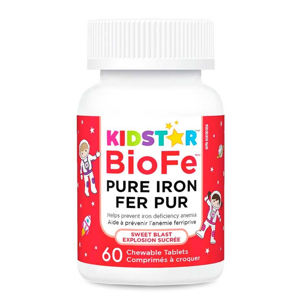 KidStar BioFe Pure Iron Chewable Sweet Blast 60t - Nature's Source Inc