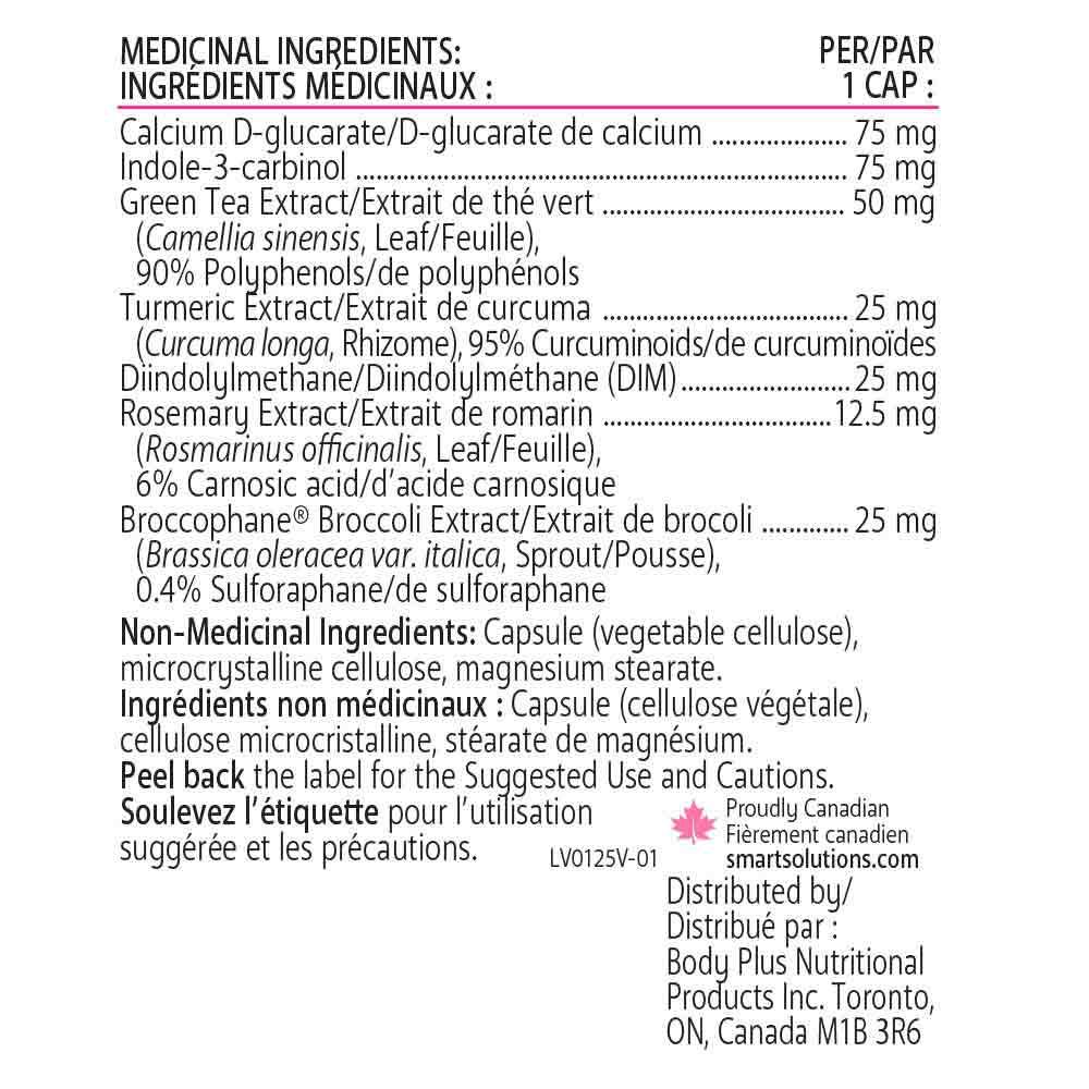 Smart Solutions Estrosmart, 120 Vegan Capsules - Balances Hormones, Support Detoxification, Controls Breast Pain - Nature's Source Inc