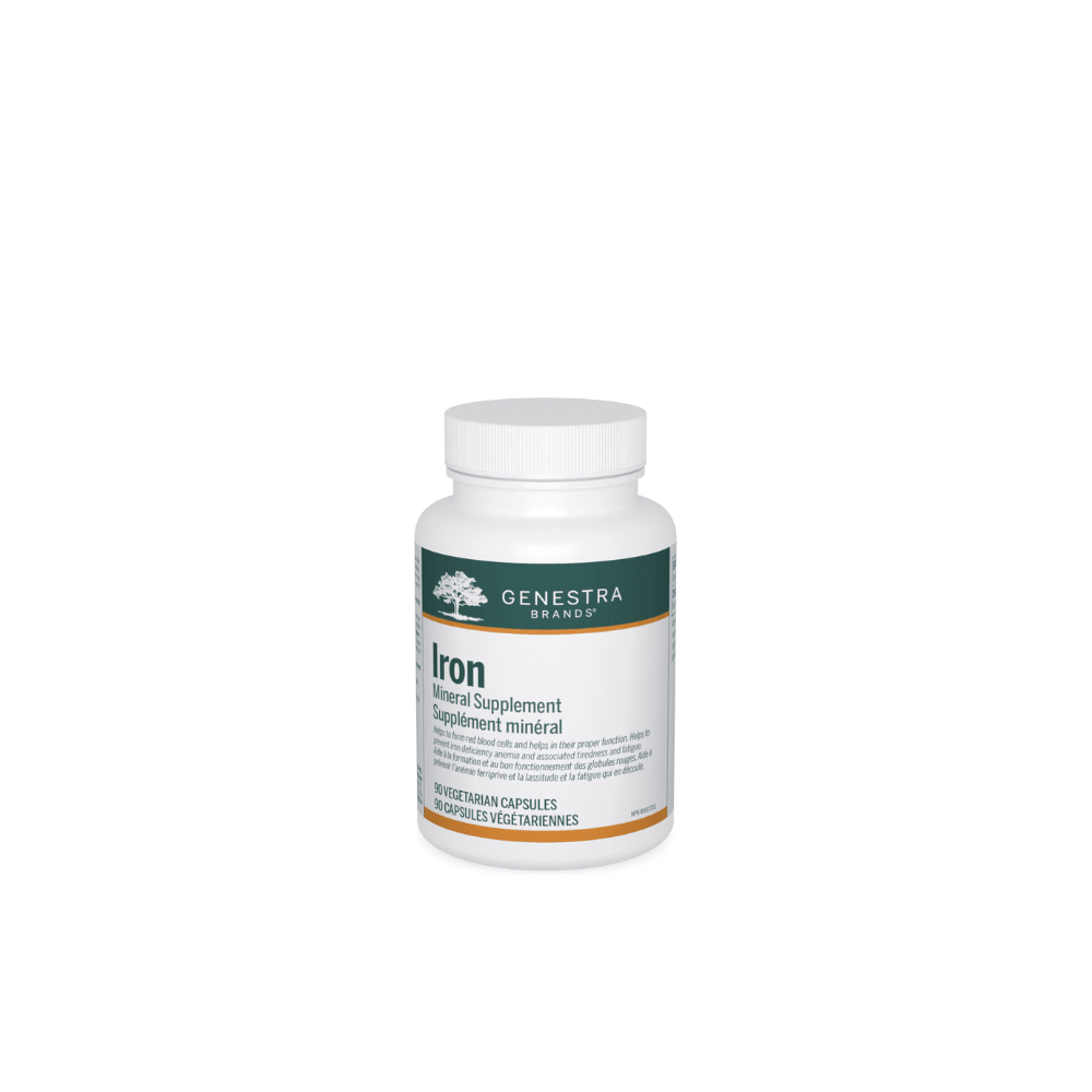Genestra Brands Iron 90 Vegan Capsules - Supports Healthy Red Blood Cell Function, Hemoglobin And Myoglobin Support, Prevent Iron Deficiency Anaemia - Nature's Source Inc