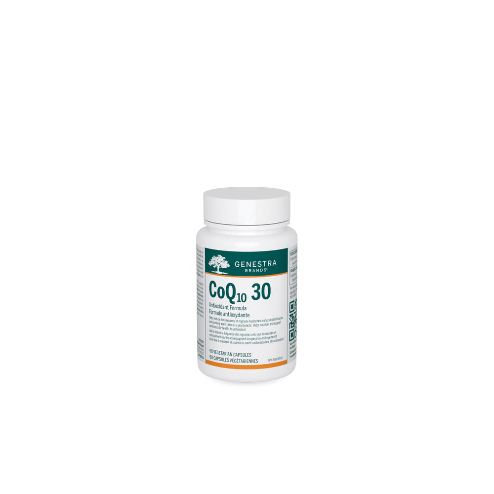 Genestra Brands CoQ10 30, 90 Capsules - Antioxidant Formula for Good Health, Support Cardiovascular Health, Reduces Frequency of Migraine Headaches - Nature's Source Inc
