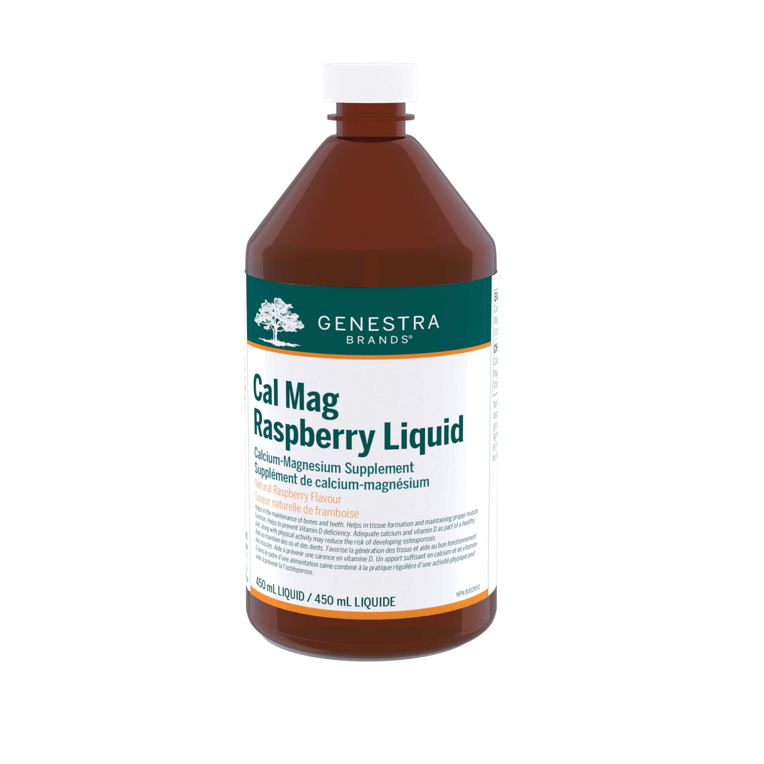 Genestra Brands Cal Mag Raspberry Liquid 450ml - Nature's Source Inc