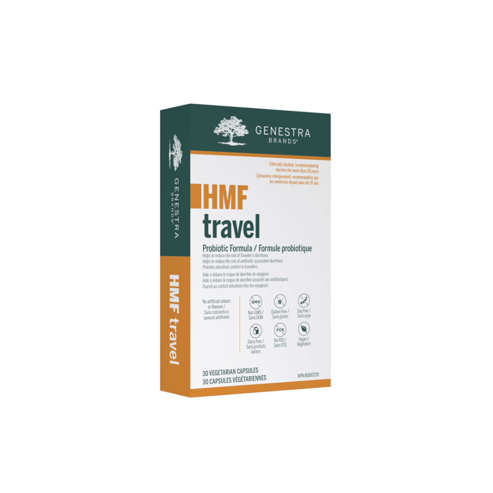 Genestra Brands HMF Travel 30 Veg Caps - Nature's Source Inc