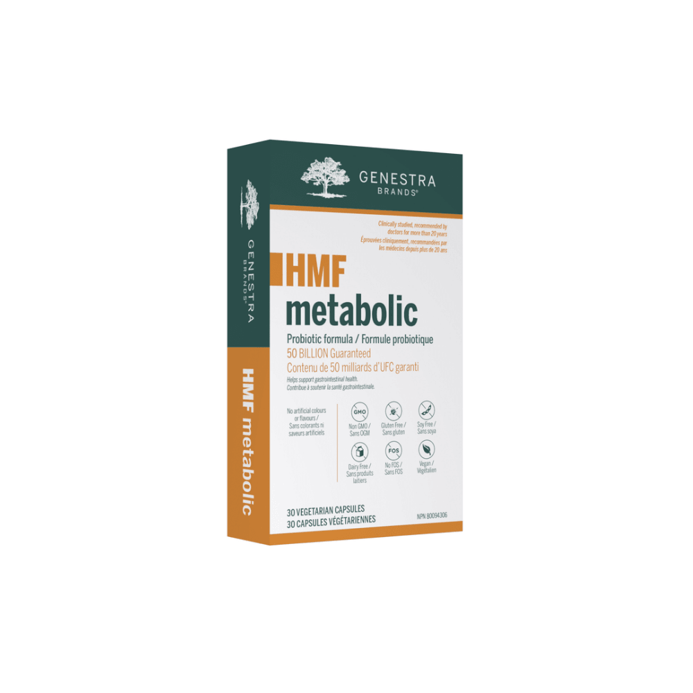 Genestra Brands HMF Metabolic Daily Probiotic Supplement - 30 Veg Capsules - Nature's Source Inc