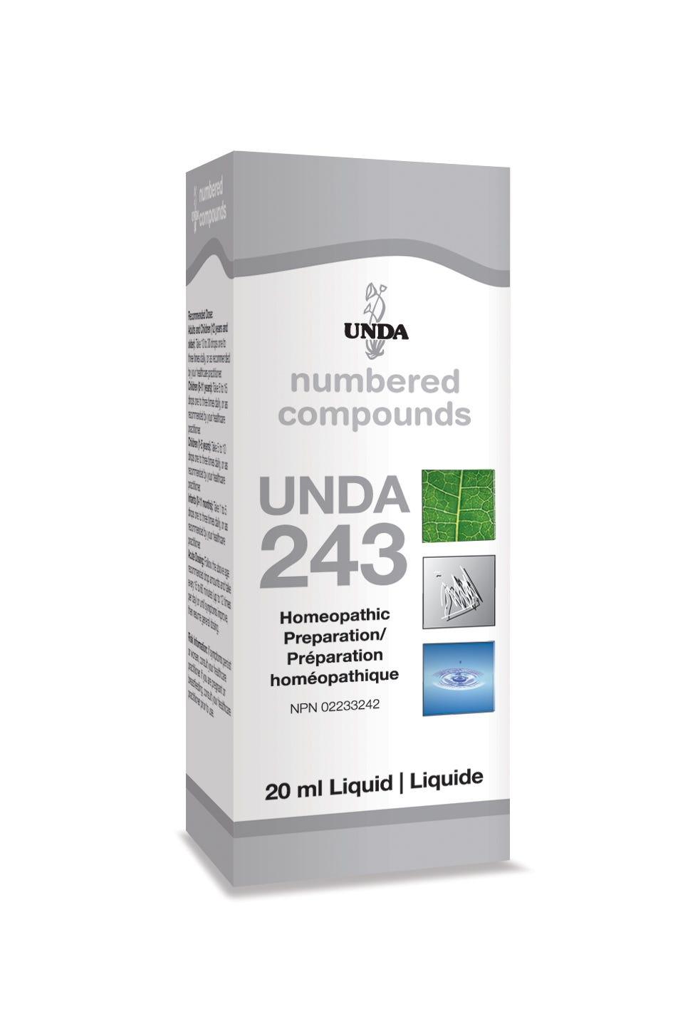Unda 243, 0.7 fl. oz 20ml - Eliminates Effects of Liver Intoxication and Relieves Hepatic Congestion - Nature's Source Inc