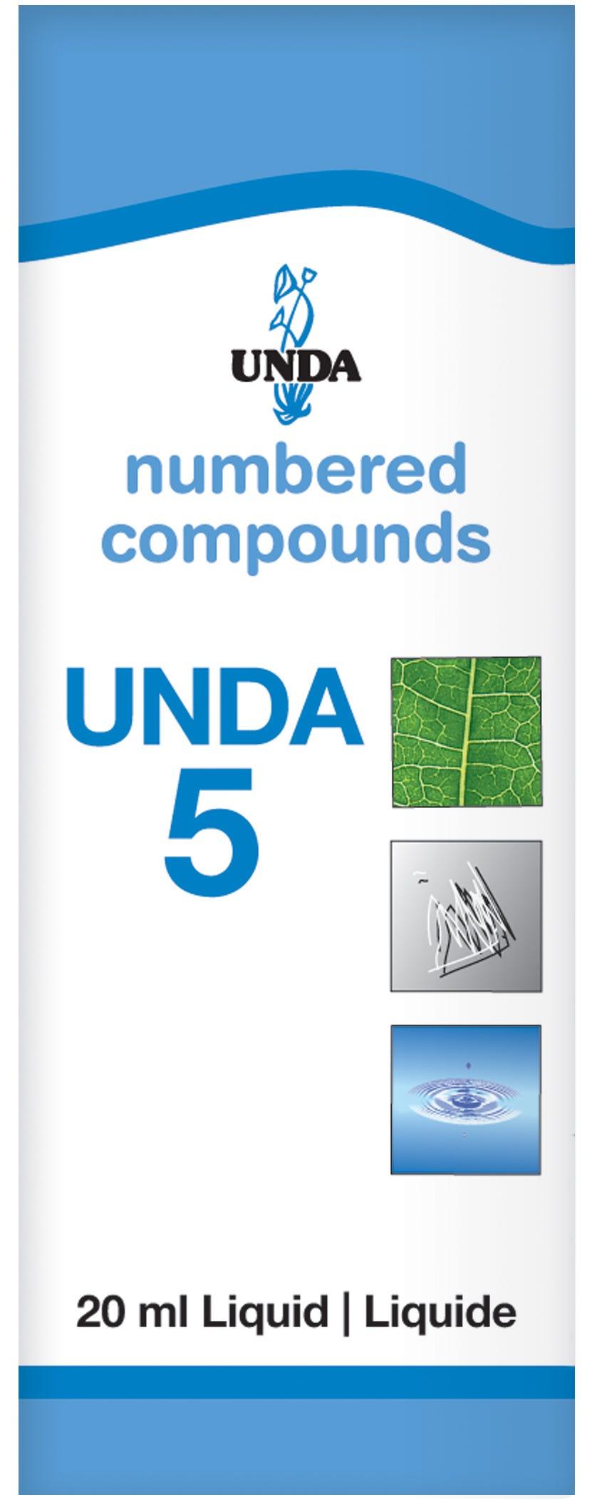 UNDA 5 Numbered Compounds 20ml - Nature's Source Inc