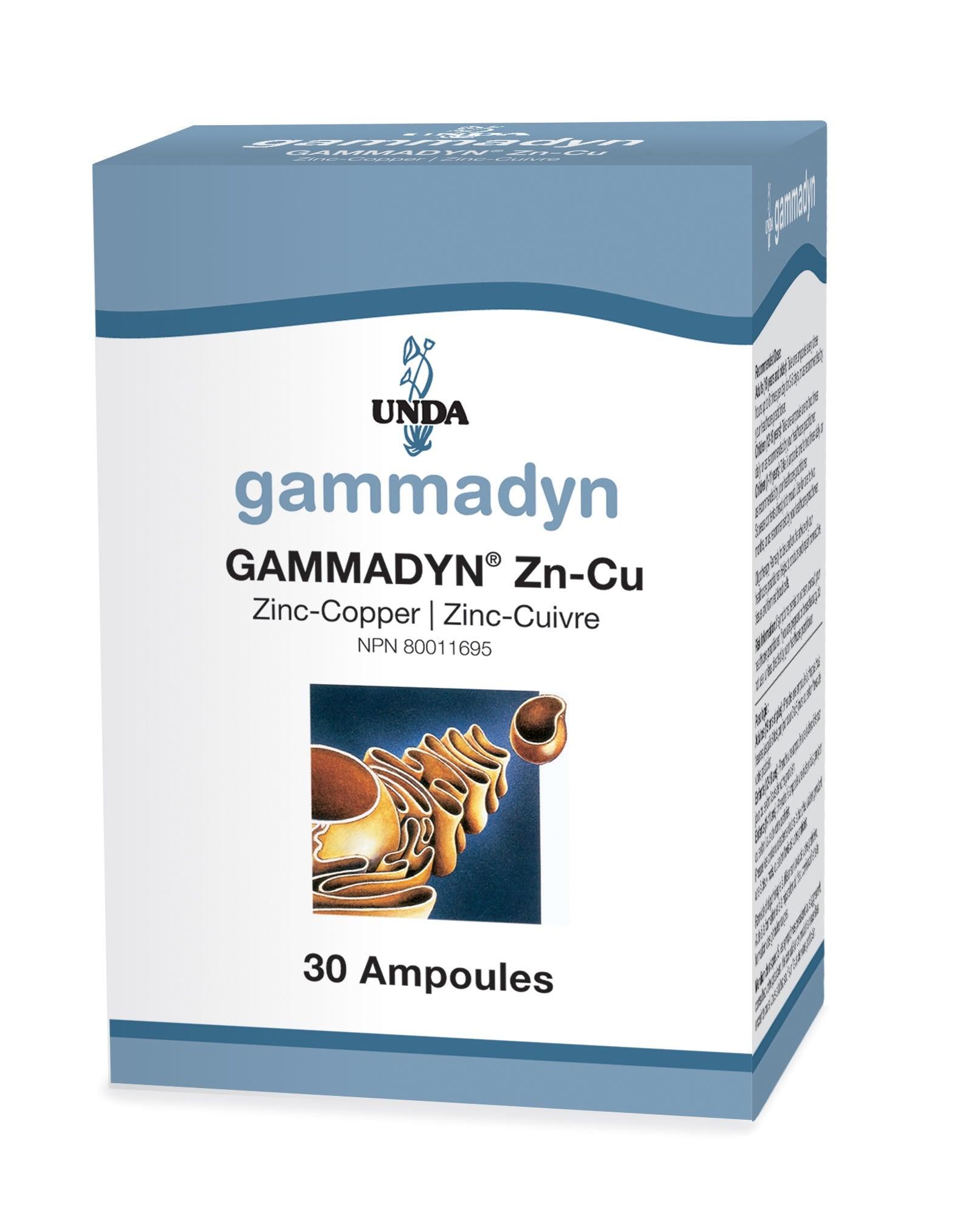 Unda Gammadyn Zn - Cu - 30 ampoules - Nature's Source Inc